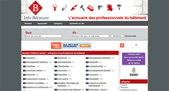 Desktop Screenshot of annuaire.info-batiment.com